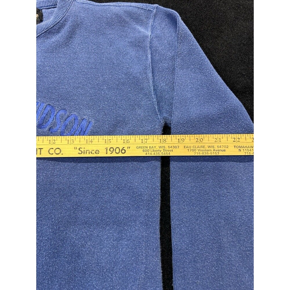 Vintage Harley Davidson Women's Blue Sweater Size Large 100% Cotton H3 - Picture 7 of 7